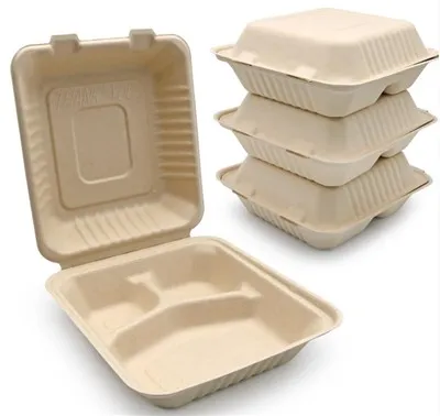 9 inch 3 Compartiment Wegwerpvoedingverpakkingsdozen
